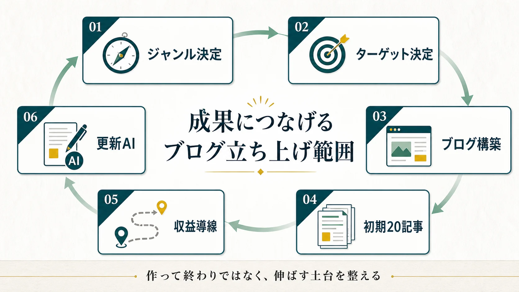 成果につなげるAIブログ立ち上げサービスの支援範囲