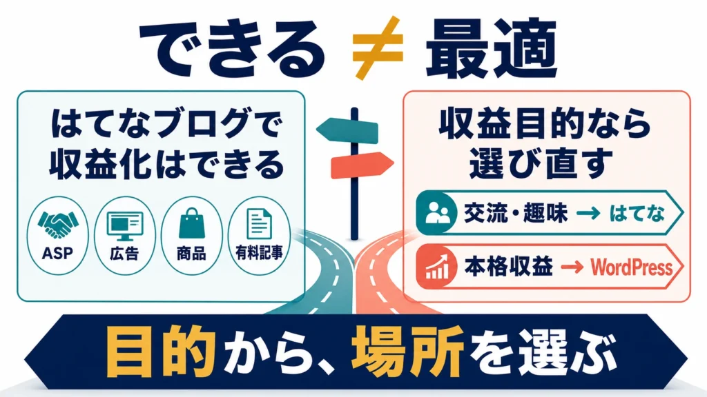 はてなブログで収益化できることと、収益目的で最適な媒体であることの違い