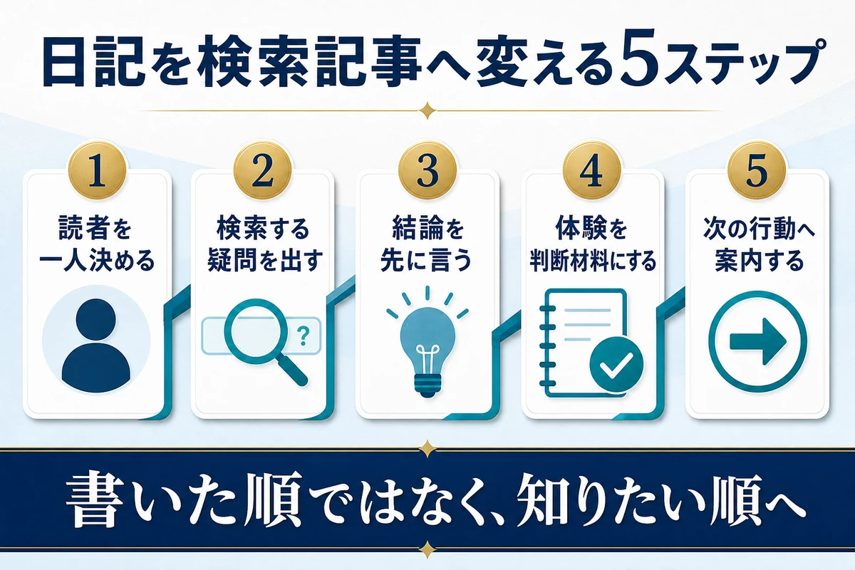 日記を検索記事へ変える5ステップ
