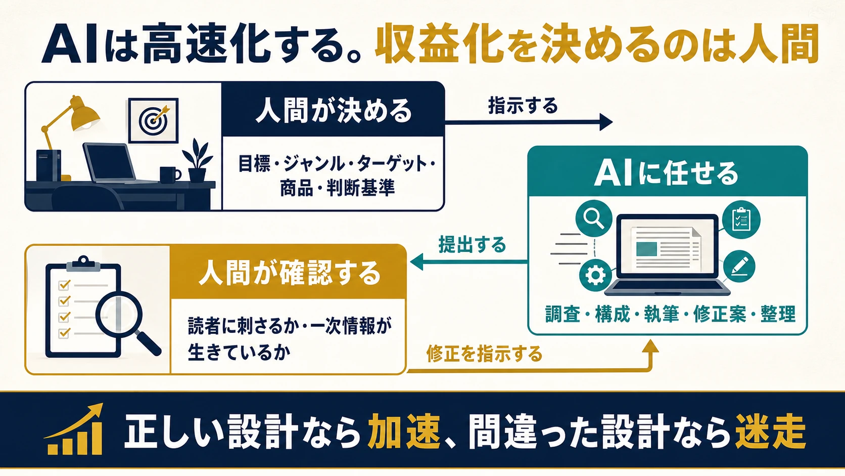 ブログ収益化でAIに任せる作業と人間が決める判断