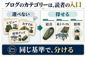 同じ基準で分けると、読者が記事の入口を選びやすくなります。